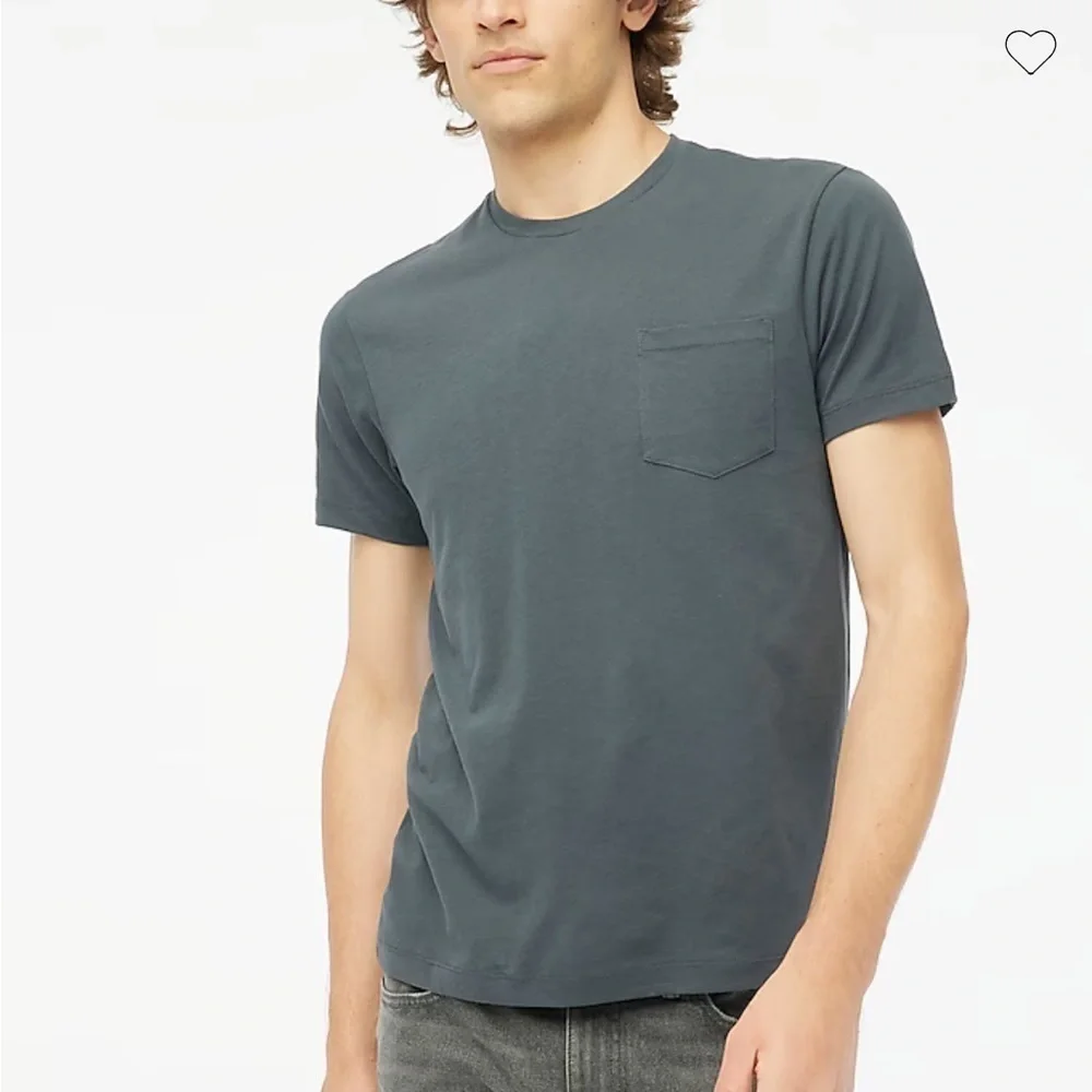 J cRew evening storm Cotton washed jersey pocket tee